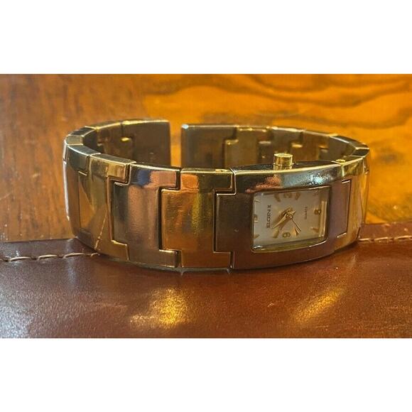 Women's Two Tone Elgin II Bangle bracelet Watch, - Picture 1 of 3
